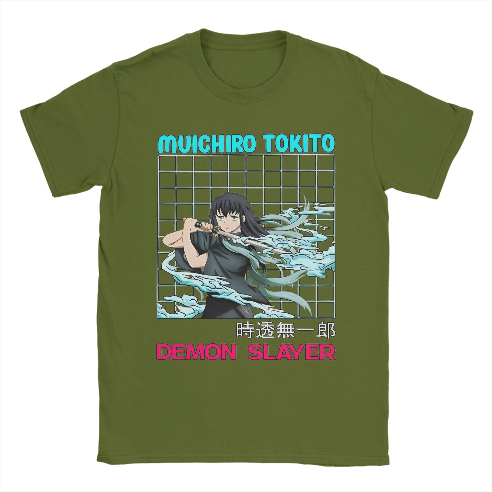 

Muichiro Tokito T-Shirt Men Women Anime Demon Slayer Vintage Cotton Tee Shirt O Neck Short Sleeve T Shirt Summer Tops 4XL