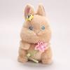 Plush Snowball Bunny Handheld Stress Relief Toy With Glasses For Kids And Adults