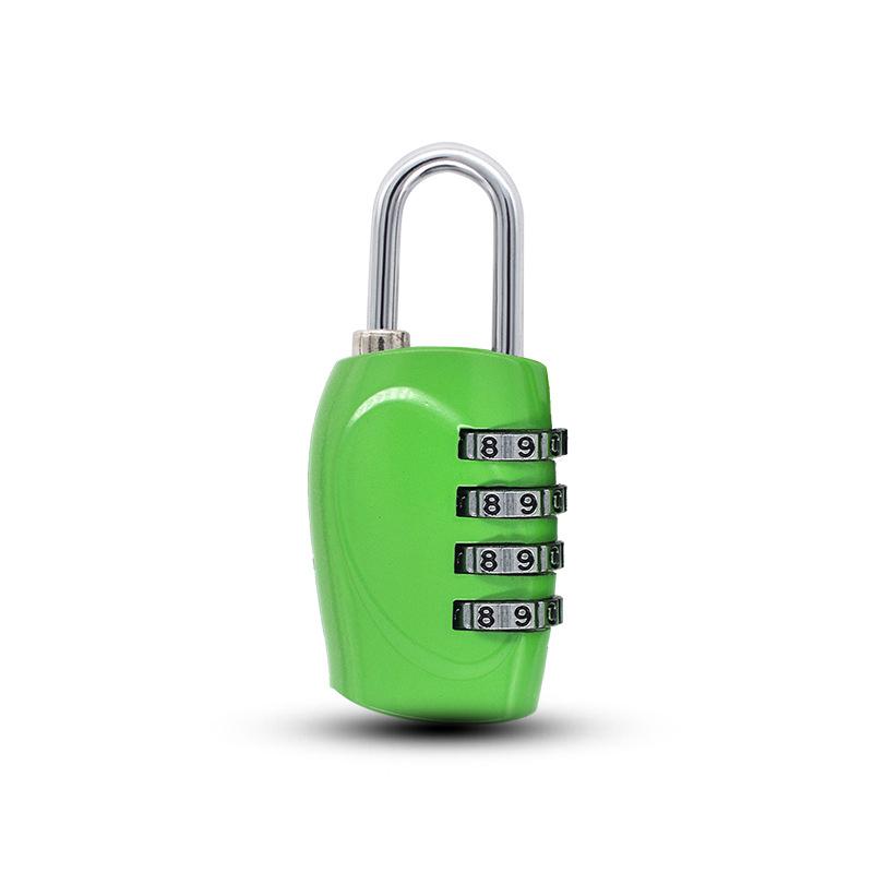 Popular 4-Digit Password Padlock 6-Color Gym Locker Anti-Theft Combination Lock Luggage Travel Safety Lock Zinc Alloy Hardware