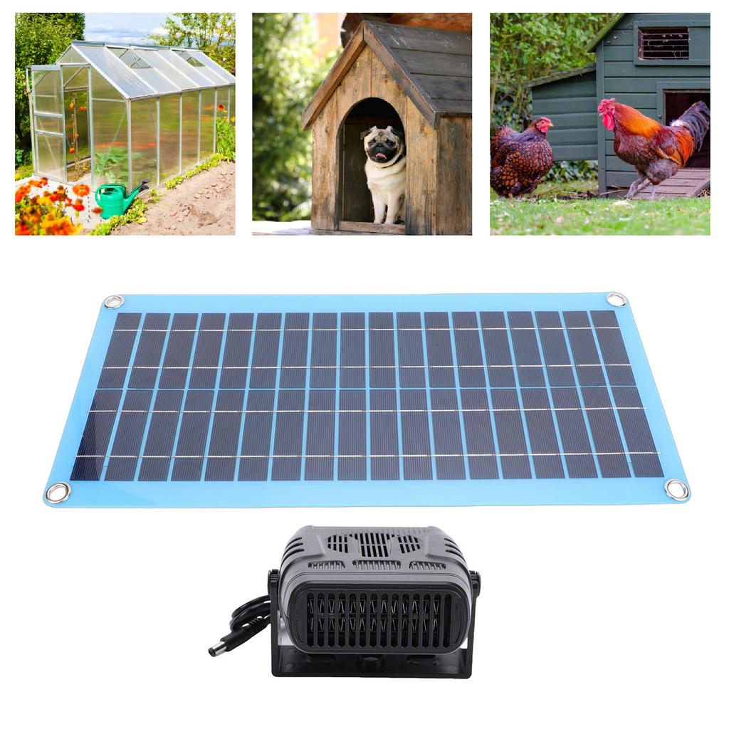Solar Heater 30W Portable Car Solar Powered Heater with Overheat for Drying Heating Pet House Gear