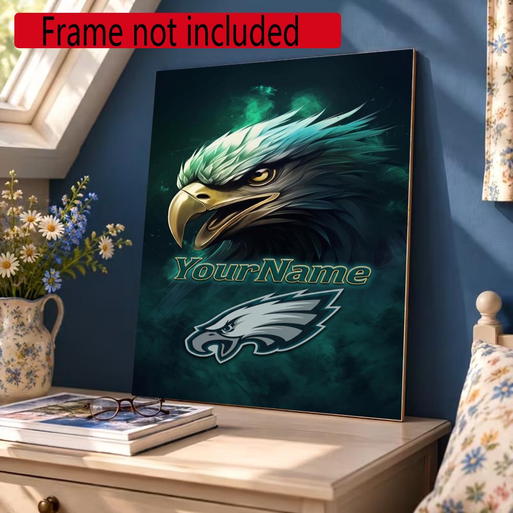 Philadelphia Eagles Personalized Name Diamond Paintings Mosaic Wall Round Diamond Art Painting Kits Embroidery Crystal Accessories Frameless