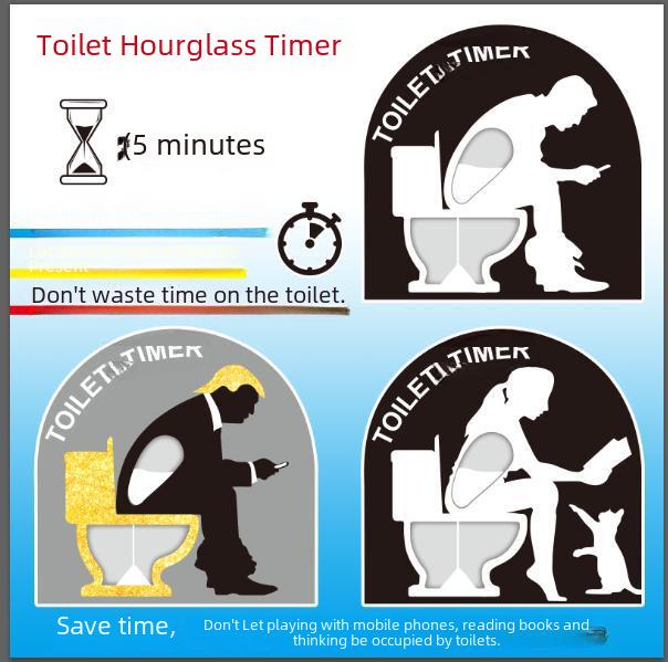 Cross-Border Hourglass Toilet Timer: 5-Minute Decompression & Pressure Relief Device