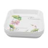4Pcs Raised Anti-spill Edge Snack Plate Food Grade Melamine Food Dish Snack Platter  Snack Serving