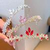 Children's Princess Crystal Crown Headband for Girls' Birthday Performance, Multi-Color Oval-Cut Hair Accessory