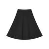 Fila Solid Color Mid-Length Knitted Casual Dress Women Dresses Black F11W418307F-BK