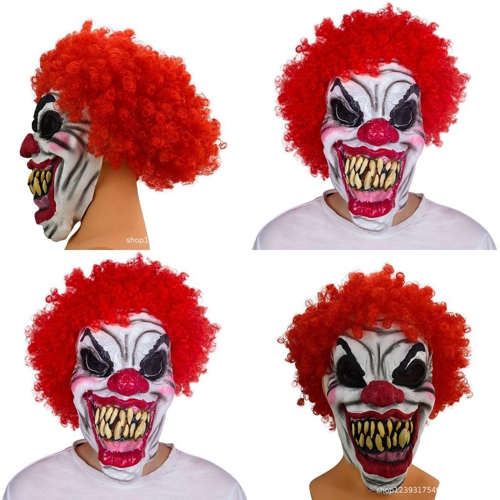 Horror Clown Latex Mask Halloween Christmas Party Role Play Props Scary Costume