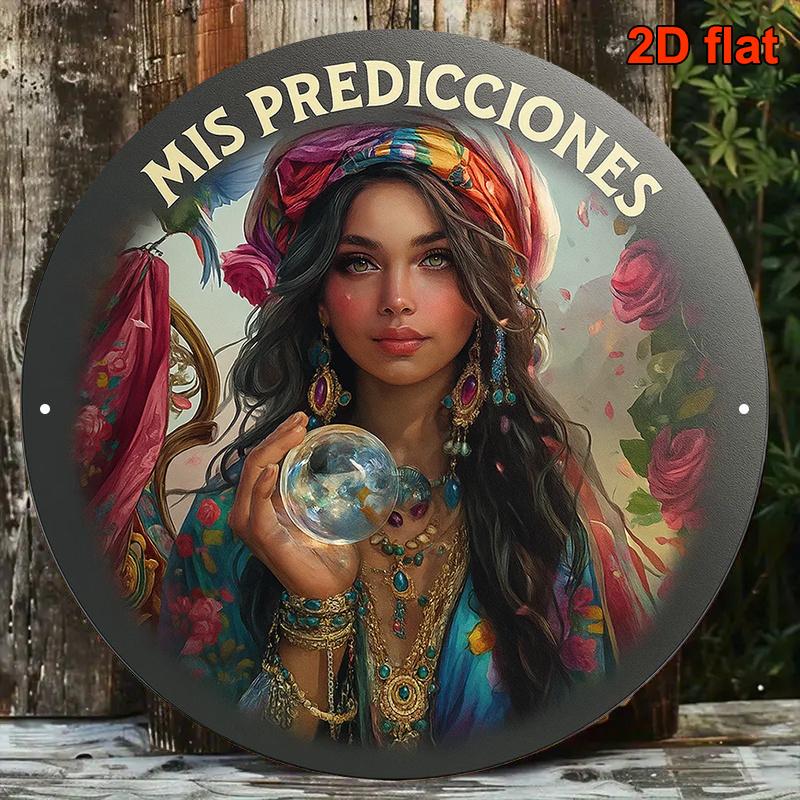 D Flat Pc Fun Joke X Round Sign Pet Lovers Round Sign Owner Warning Metal Sign  Friendly Dog Rustic Metal Wall Ar