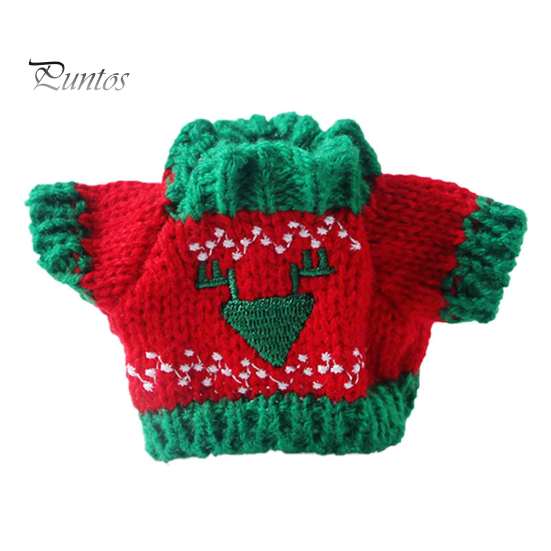 Small Animal Holiday Outfit Christmas Hamster Sweater, Soft Knitted Cute Outfit, Cozy Festive Pet Sweater Turtleneck Winter Clothes for Golden