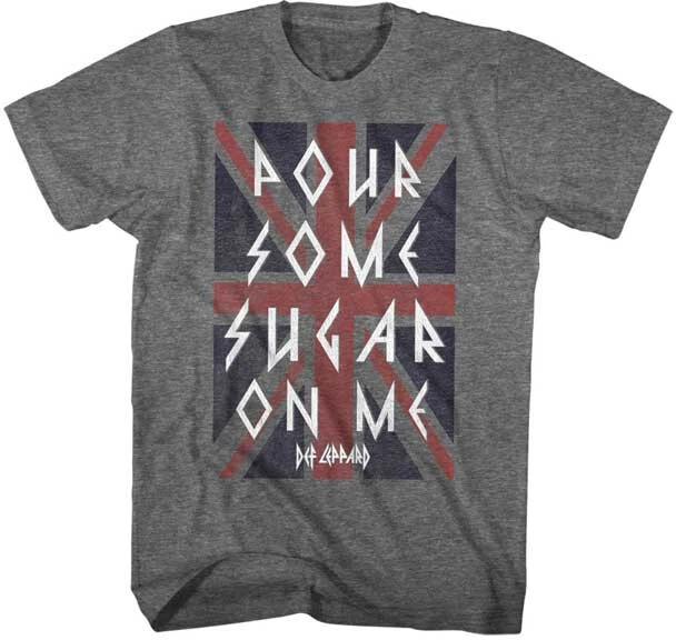 Def Leppard Pour Some Sugar On Me British Flag Men s T Shirt Band Merch 4XL