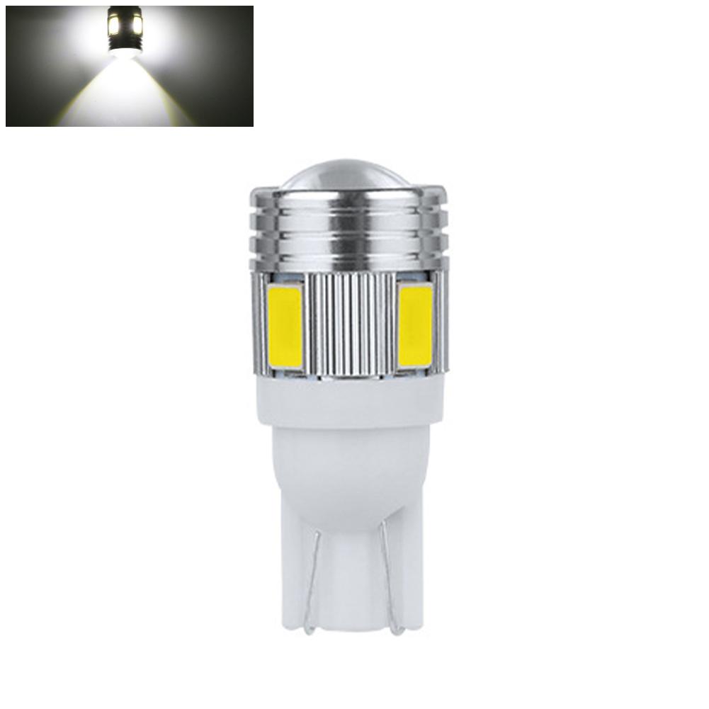 

T10 Автомобильная светодиодная лампа W5W 6SMD 5630, фонарь заднего хода, лампы для чтения, постоянный ток 12 В, автомобильная клиновидная боковая подсветка номерного знака, лампы багажника белый