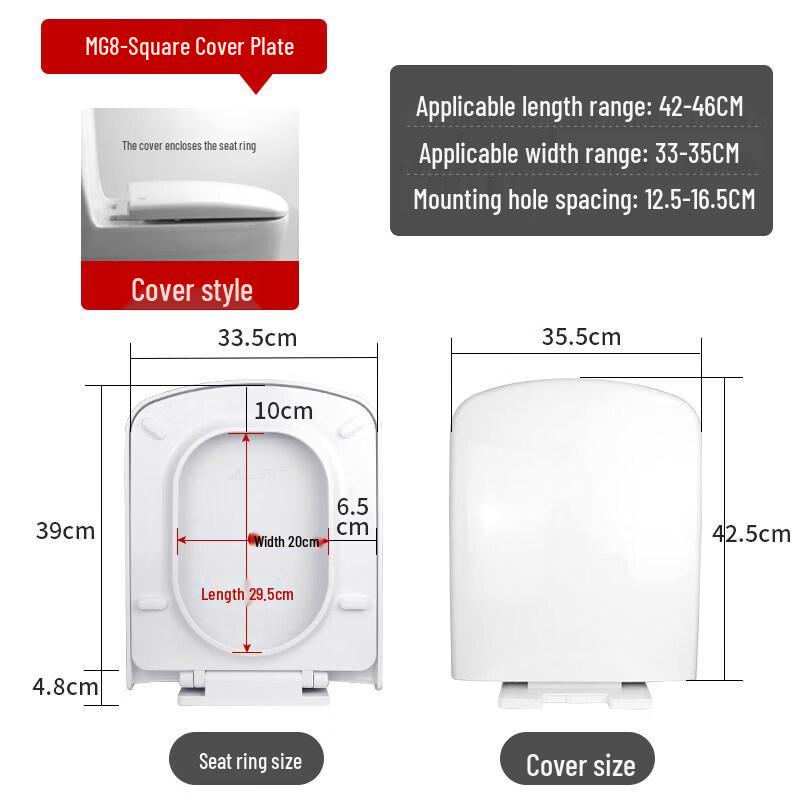 TLXT Universal Thickened Soft-Close Toilet Seat