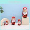 Fivelayer Wooden Matryoshka Doll Christmas Ornament With Nordic Design For Festive Home Decor