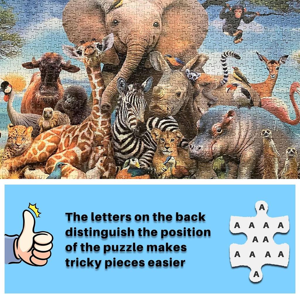 Jigsaw Puzzles 1000 Pieces for Adults Animal World 1000 Piece Puzzles Creative Adult Puzzles 1000 Piece