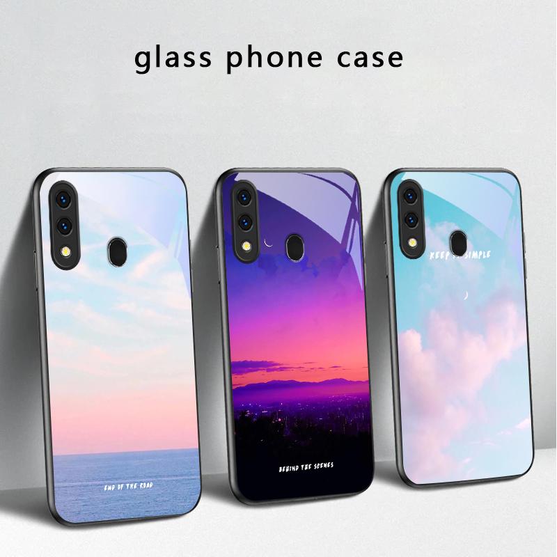 Dark Colored Seawater For Samsung Galaxy A30 A31 A32 A33 A34 A35 A42 A30s A20 A25 A26 A51 A56 A54 A72 A73 A70 Glass Phone Case