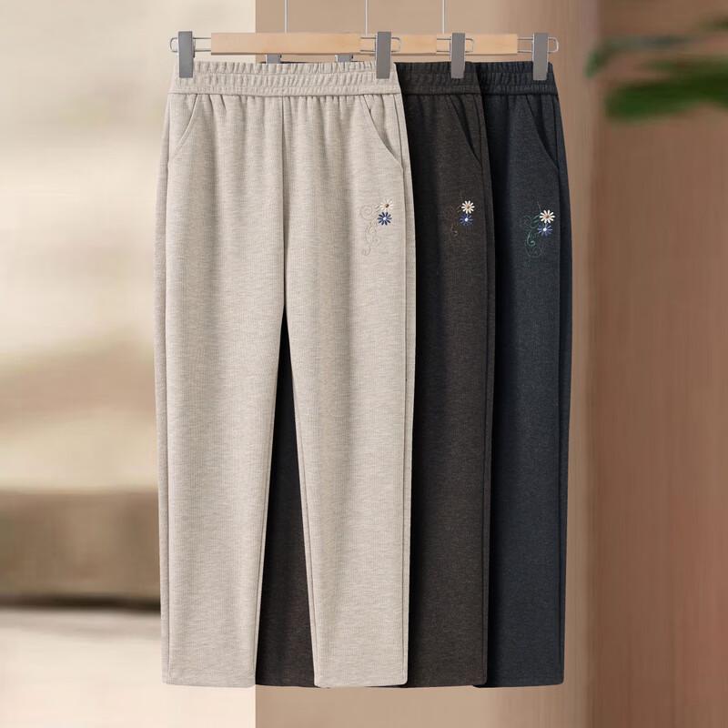 LANGSHA Women's Elastic Waist Straight Leg Pants