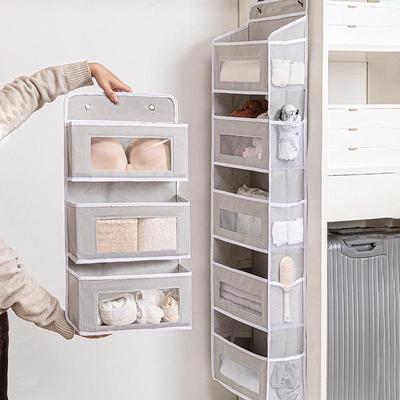 Nástenný závesný organizér: Závesný úložný vak na dvere šatníka s vreckami