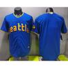 Seattle Mariners Blank Embroidered Baseball Jersey Sweater Short Sleeve Unisex Sportswear