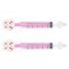 2pcs Baby Nasal Irrigator Cartoon Shaped Syringe Type Silicone Infant Nose Cleaner Rinsing Device