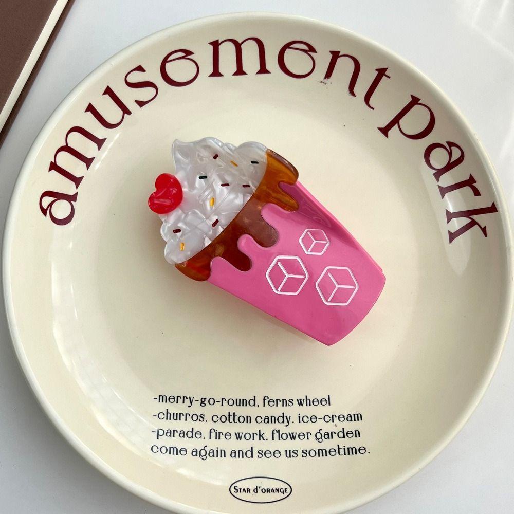 Watermelon Fruit Cone Hair Claw Popsicle Acetic Acid Shark Grab Ice Cream Hair Claw  Travel