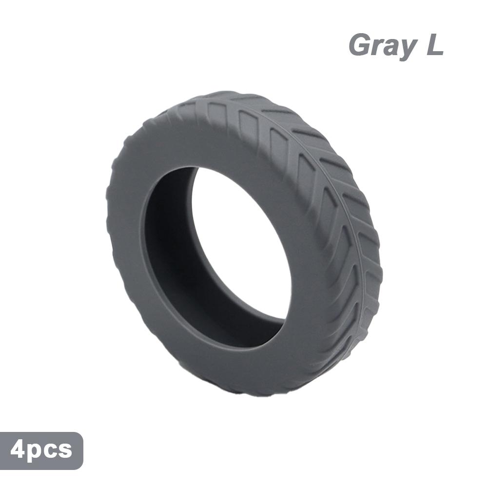 

Утолщенная текстура силиконового колеса протектор для багажа уменьшает шум дорожный чемодан колеса чехол аксессуары для багажа L серый