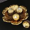 Creative Flower Metal Dessert Display Stand Decorative Cake Holder Cupcake Pastry Candy Display Plate for Wedding, Party