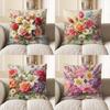 Home Decor Colorful Floral Bouquet Pillow For Home Decor Pattern Cushion Cover Suitable For Sofa Bedroom Car Pillow Cover