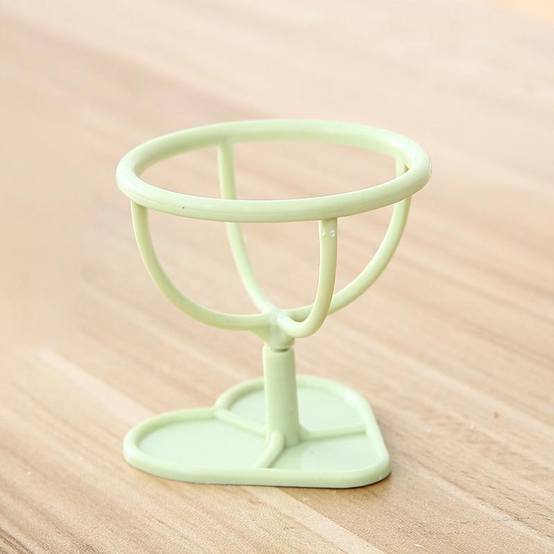 3Pcs Women Makeup Beauty Powder Puff Egg Sponge Display Stand Holder Drying Rack