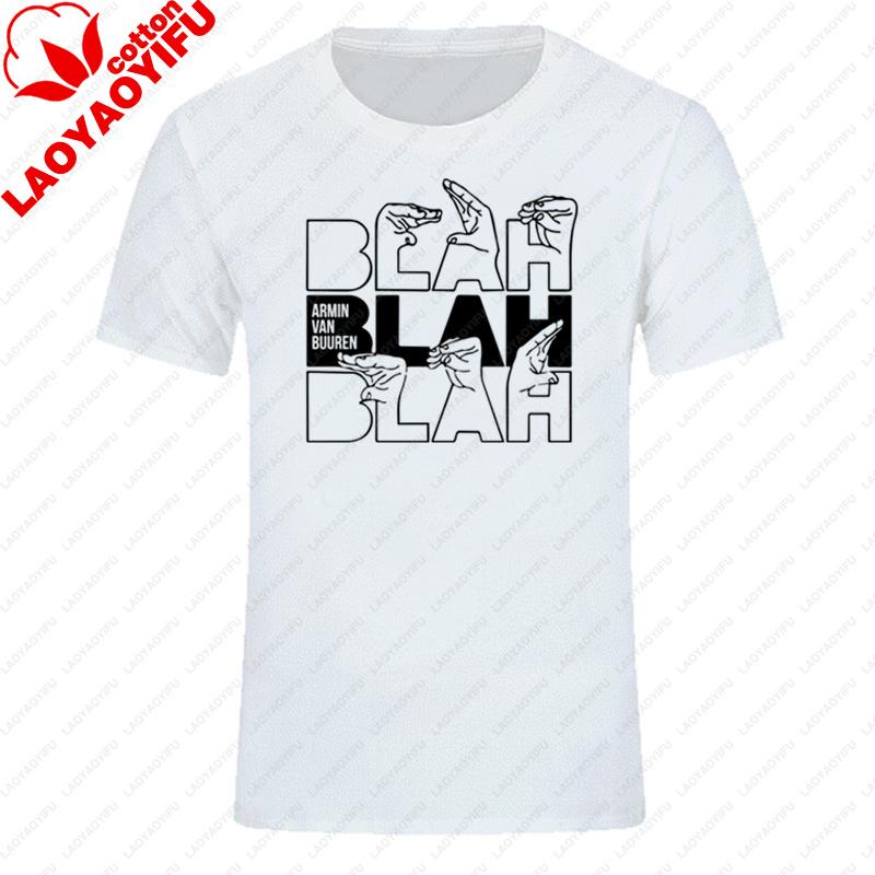 Unisex Kleidung Armn Van Buuren Blah T-Shirt Trance Musik Fans Cooles Freizeit-T-Shirt DJ Unisex Kurzarm-T-Shirt Ropa Hombre Camisetas