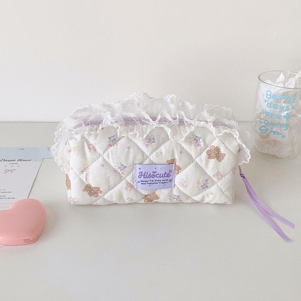 Large Capacity Cosmetic Bag Zipper Closure Pencil Case Fashion Travel Toiletry Bag Travel Use