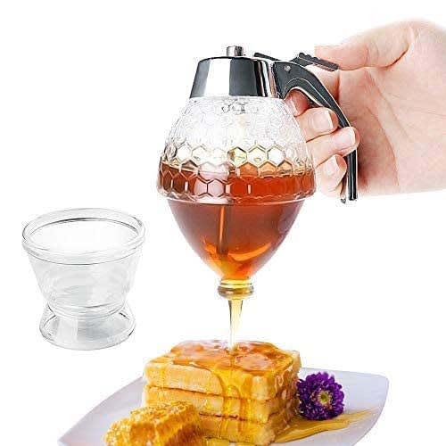 Satokinzoku SALUS Honey Dispenser, Saucer Type, Glass