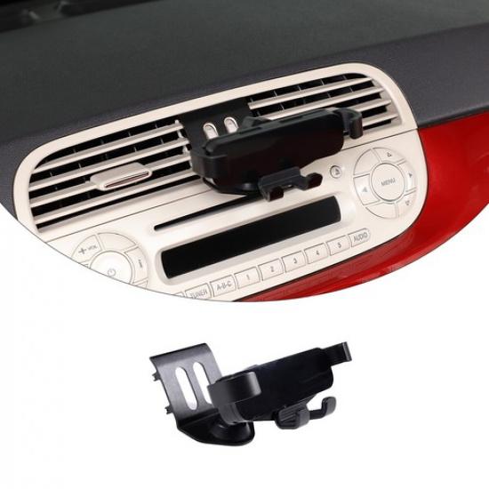 Aluminum Alloy Car Mount Phone Holder Air Vent For Fiat 500 2010-2015