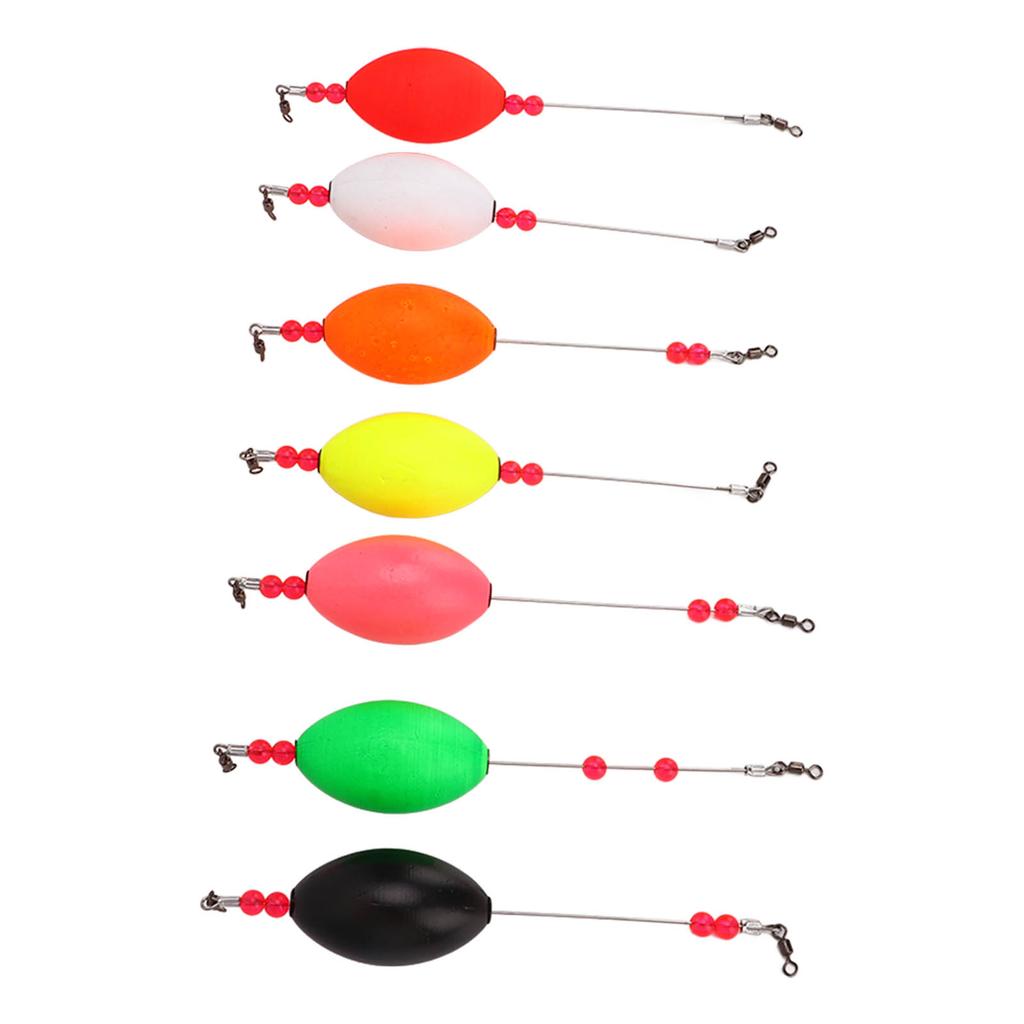 7Pcs Fishing Bobber Sensitive Light Weight Bright Colors Fishing Floats for Long Distance Fishing