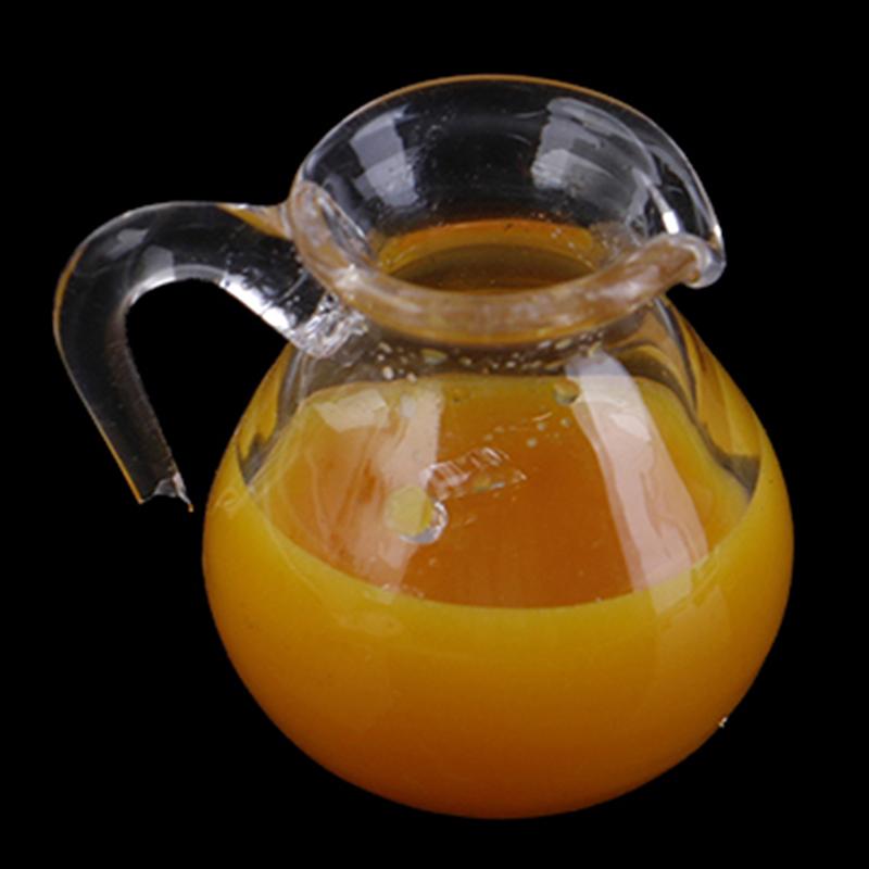 1:12 Dollhouse Miniature Accessories Mini Juice Jug Cup Set Simulation Drink Milk  Model Toys for Doll House Decoration