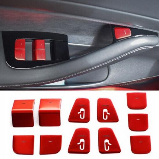 Interior Grade Enhancement Car Door Lift Button Switch Sticker Trim Decals