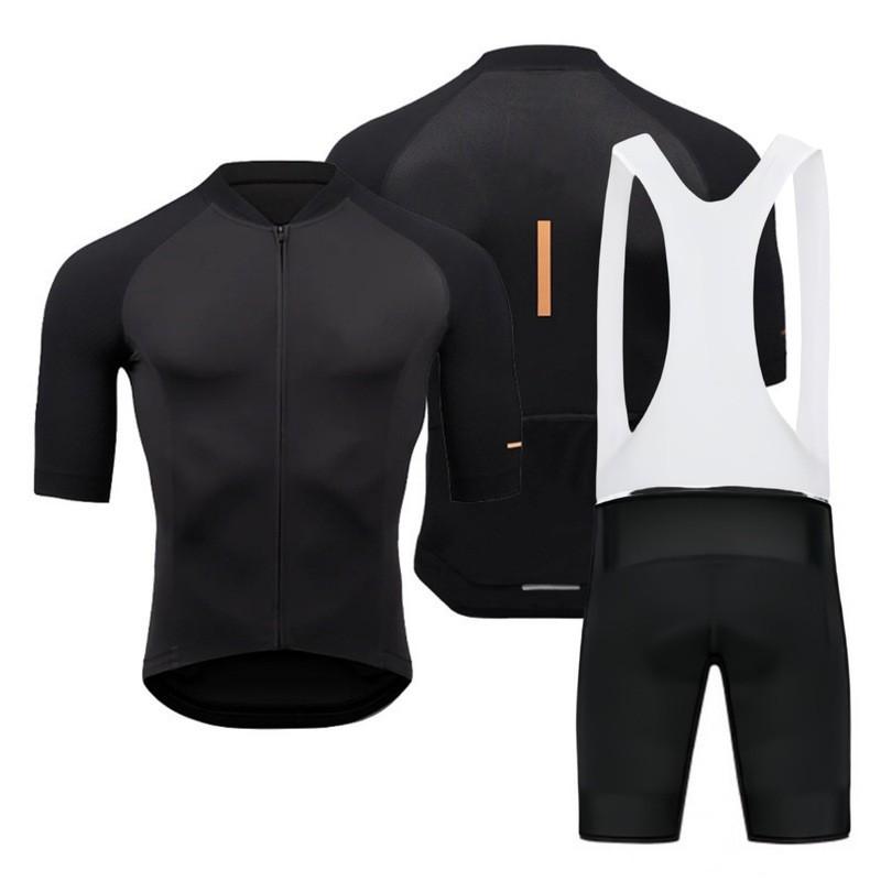 Mens Cycling Jersey Bib Shorts Set Breathable Quick-Dry Mountain Bike Apparel Outdoor Sports