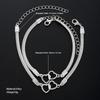 2Pcs/Set Love Heart Couple Bracelets for Women Men Silver Color Double Layer Matching Chain Bracelet Lover Jewelry Wedding Gift