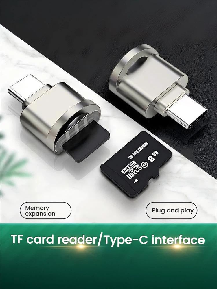 Mini Usb 3.0 Type-C To Tf Card Reader Aluminum Alloy Memory Card Adapter High Speed