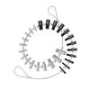 26 Piece Carbon Steel Thread Size Identifier Set Silver Black for Nut Bolt Accurate Measurement of Metric Threads