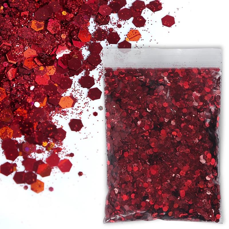 50G Glitter Mixed Hexagon Colorful Sequin Powder DIY Handmade Jewelry Epoxy Resin Making For Mold Nails Craft Accessories