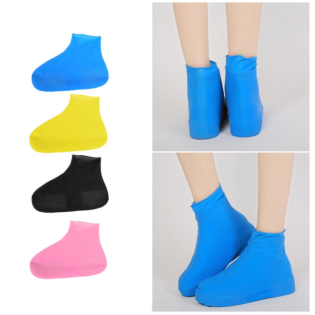 Rubber Waterproof Shoe Covers Not Slip Rain Protectors Rain Galoshes Suitable for Rainy Days Camping Fishing Car Washing