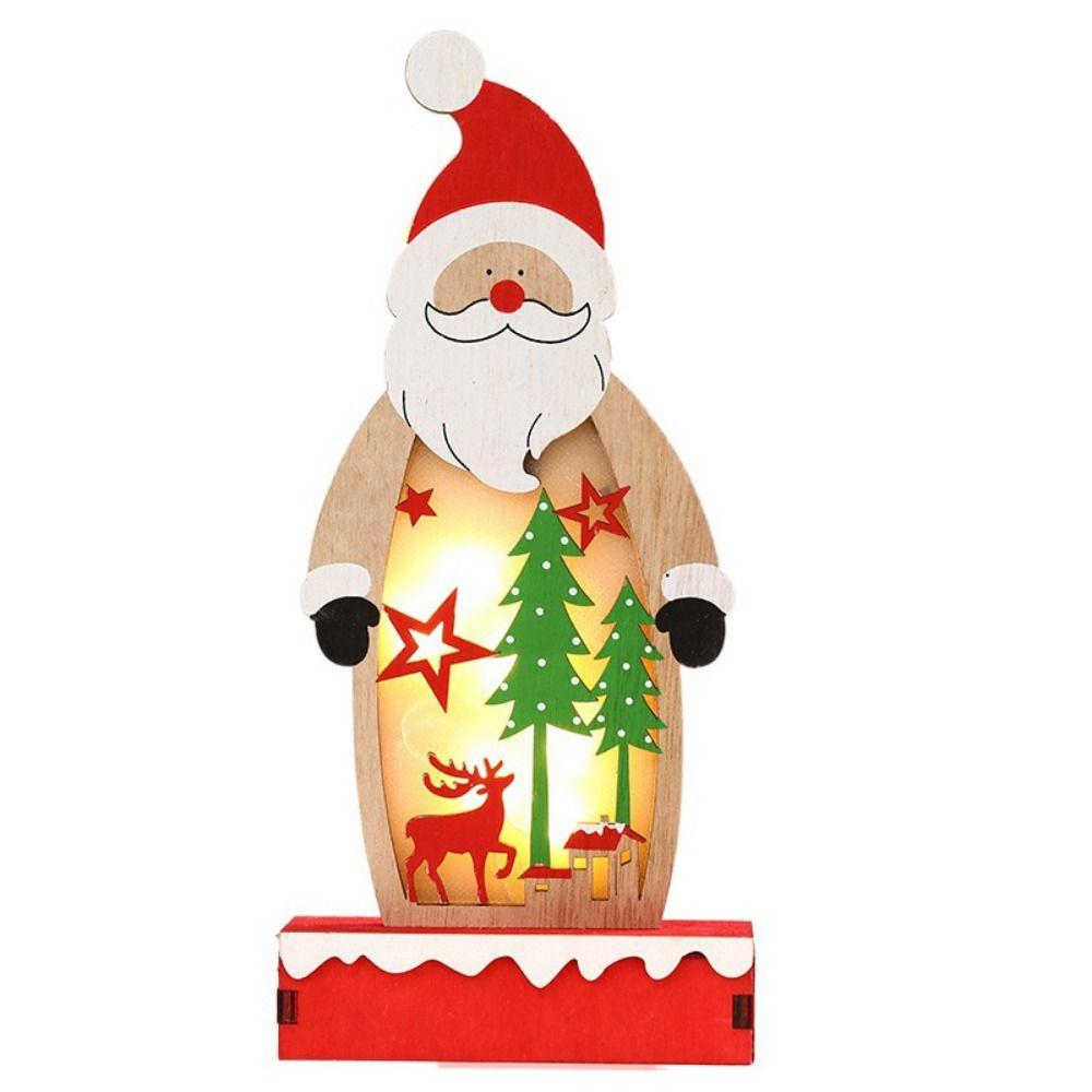 Creative Wooden Christmas Ornaments Durable Christmas Decoration Party Supplies