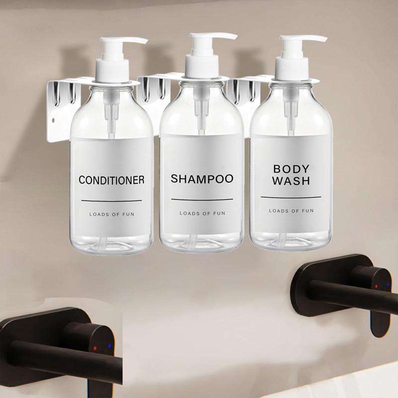 Shampoo and Conditioner Dispenser Wall Mount 500ml Refillable Bath Soap Bottle Lotion Shower Soap Dispenser for Bathroom