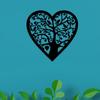 1pc 2D Flat Metal Iron Wall Art, Heart Tree Birds Leaves Human Face Statue Decor for Living Room Bedroom Dining Office Hallway