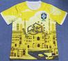 Summer Men's Brazilian Football Elements Training Football T-shirt Digital Printing Comfortable Breathable Quick Drying