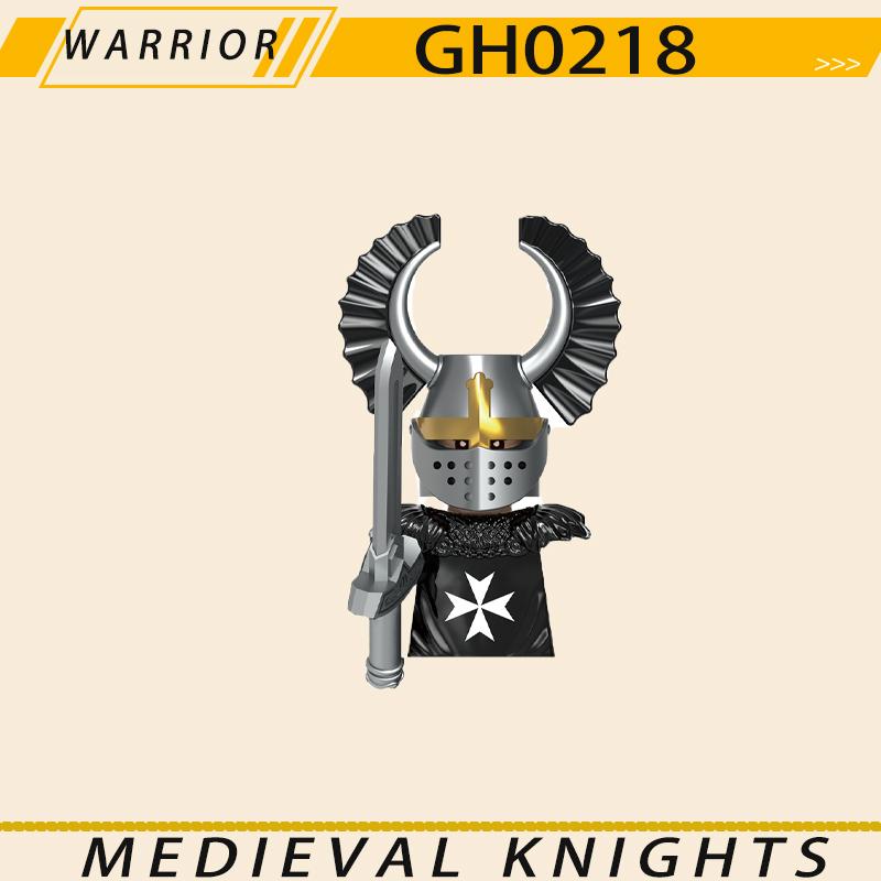 Medieval Military Jerusalem Tripoli Knight Building Blocks Castle Lionheart Hospital Teutonic Soldier Figures Warrior Bricks Toy