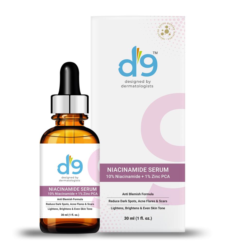 D9 Spot Removal Serum with 10% Niacinamide, 1% Zinc PCA | Brightens Skin, Fades Dark Spots & Evens Tone | Lightweight & Hydrating