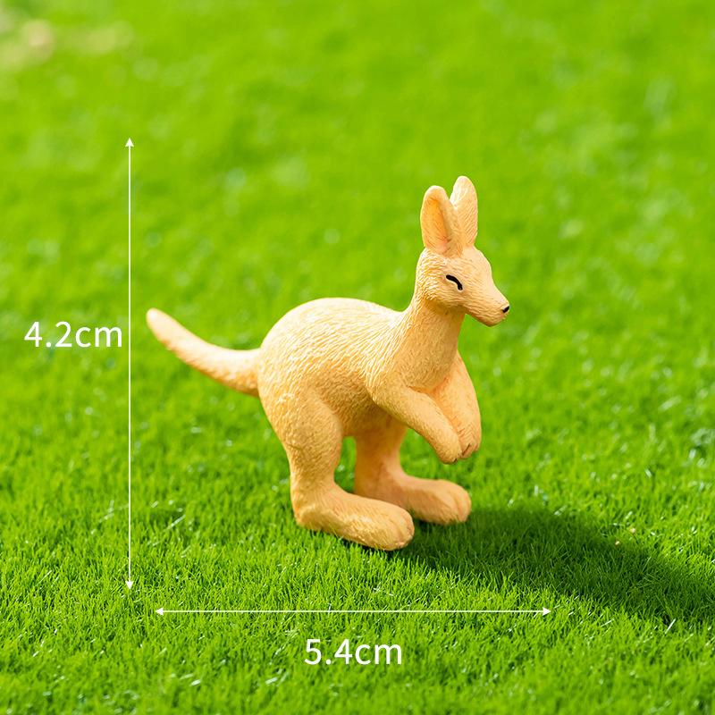 Mini Kangaroo Platypus Figurine Cartoon Animals Micro Landscape Dollhouse Model Car Interior Ornament Home Desktop Decoration