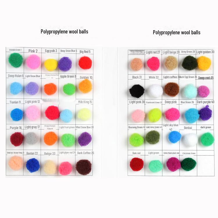 

Шарики из полипропиленовой шерсти в наличии на складе Mixed Colors 1.5cm (1000 pcs/bag)