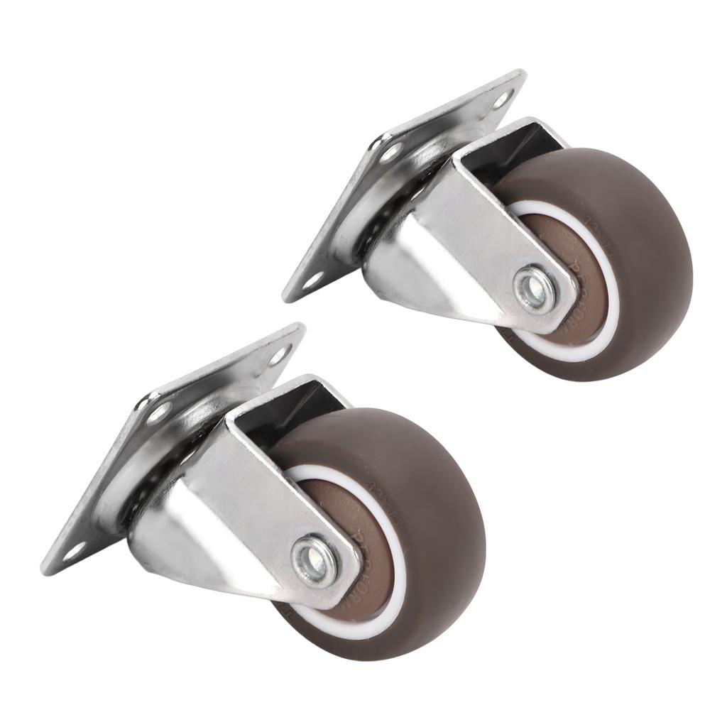 2 szt. Kółka metalowe 33 funty nośność Stojak chromowany Antypoślizgowe Odporne na zarysowania Elastyczne kółko obrotowe płytkowe