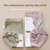 Big Size Lady Spring and Summer Sexy Lace Antibacterial Mulberry Silk Extended Crotch High Waist Belly Non Scratch Flat Angle Underwear
